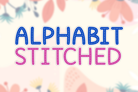 Alphabit Stitched: A Natural Display Font for Editorial Design