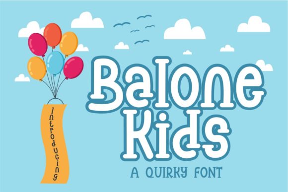 Balone Kids Typeface: A Cute Display Font for Crafters