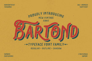 Bartond Display Font for Vintage Branding
