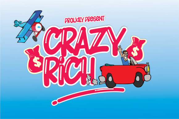 Crazy Rich: A Fun Display Font for Editorial Design