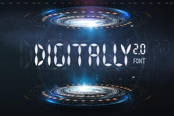 Digitally: A Futuristic Display Font for Modern Editorial Design