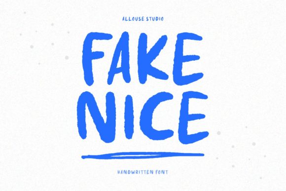 Fake Nice: A Bold Display Font for Handmade Branding
