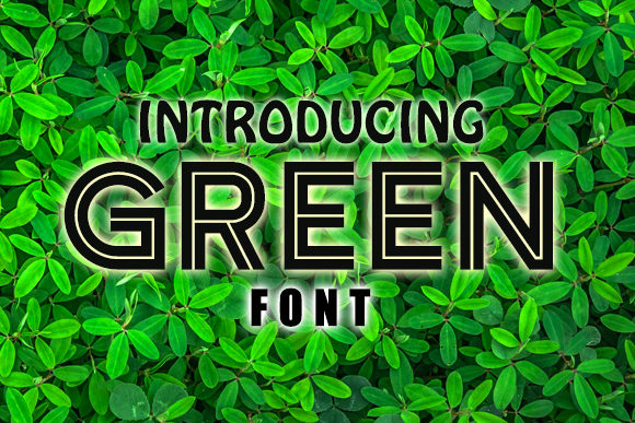 Green: A Retro Display Font for Handmade Labels and Stationery