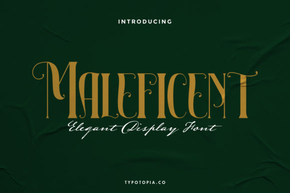 Maleficent Display Font for Elegant Editorial Design
