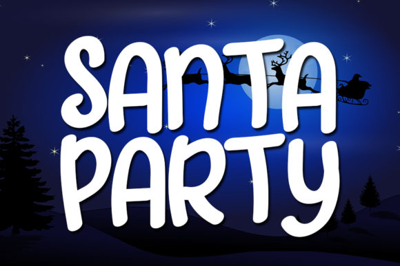 Santa Party: The Quirky Display Font for Festive Crafts and Commercial Design