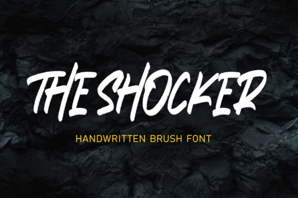 The Shocker: A Bold Brushed Display Font for Handmade Branding