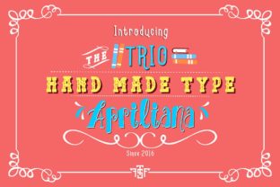 Trio Apriliana: A Nostalgic Display Font for Handmade Brands