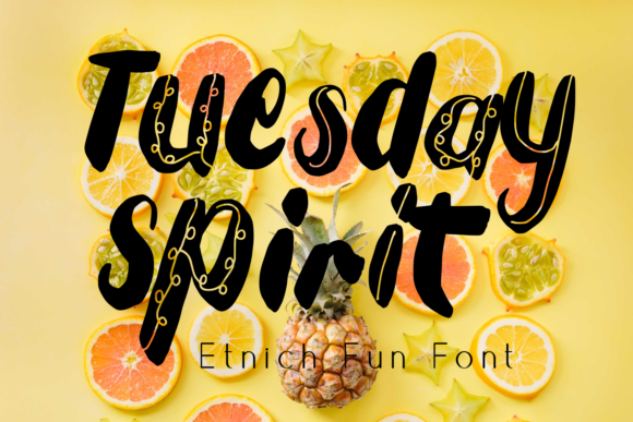 Tuesday Spirit Display Font for Summer Campaigns
