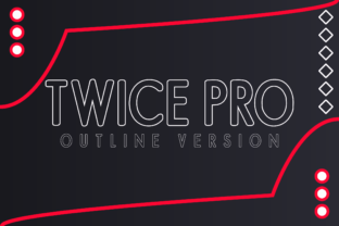 Twice Pro Outline: Elegant Geometric Display Fonts for Crafters